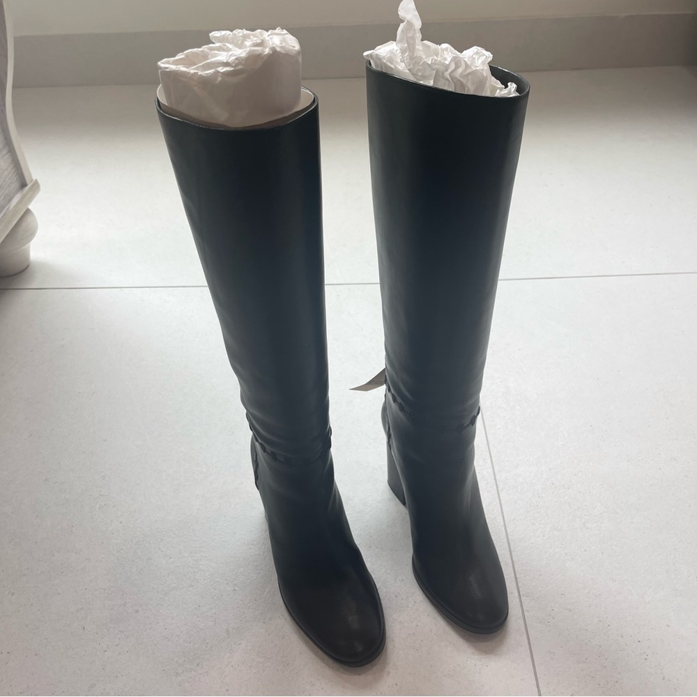 Tori Burch black leather boots